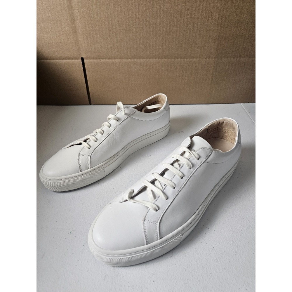 SuitSupply Trainer White Leather Casual Lace Up Lifestyle Daily Sneakers Mens 11